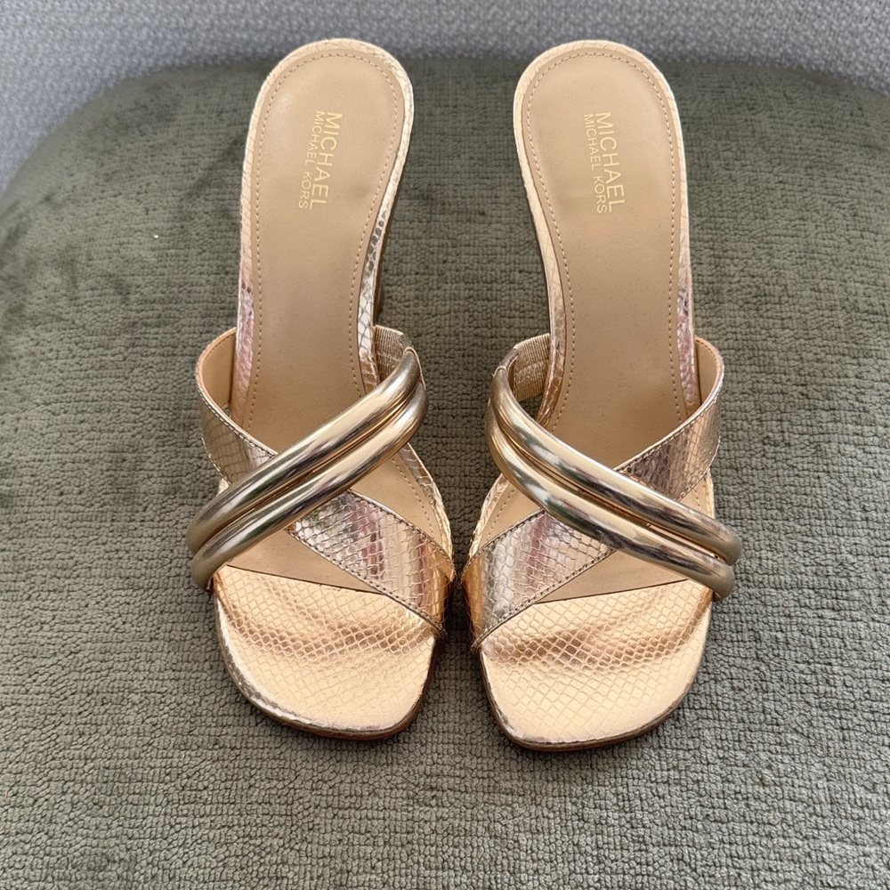 Michael Kors Metallic Gold Heels